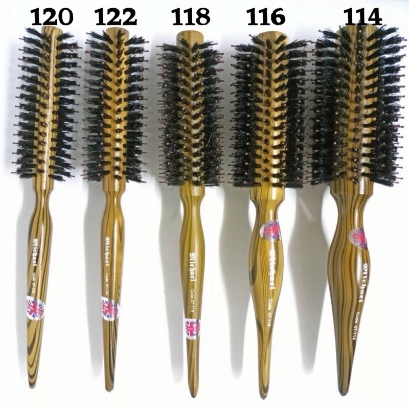 Michael แปรงกลมอังกฤษ ไดร์ ม้วน อังกฤษ เบอร์ 122,120,118,116,114