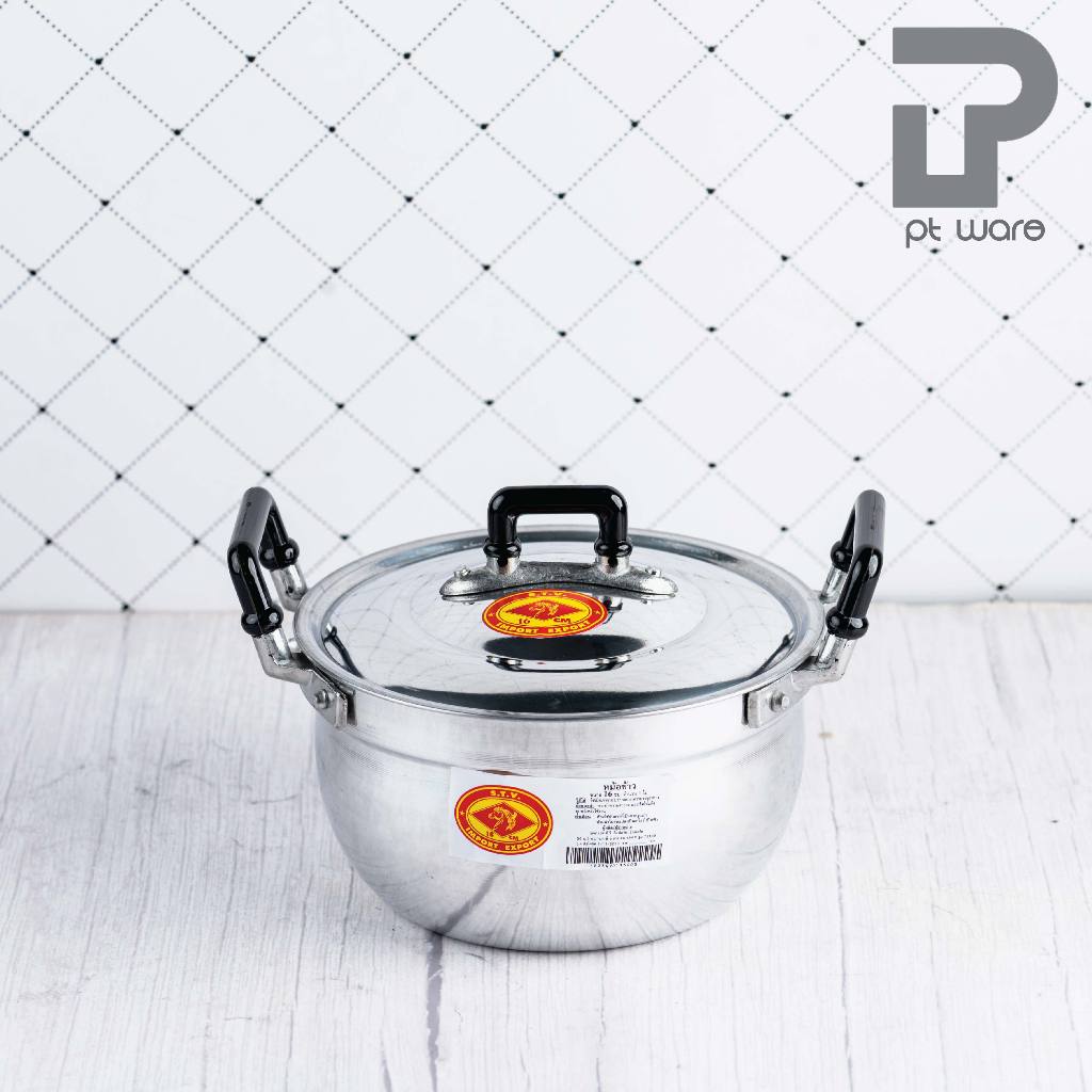 หม้อหุงข้าว หม้อแกง หม้อชุด หม้ออลูมิเนียม ตราหัวม้า ขนาด 16-20 cm (ยกชุด3ใบ) ราคา ถูกที่สุด ดีลบีเคเค แกลเลอรีภาพที่ 6