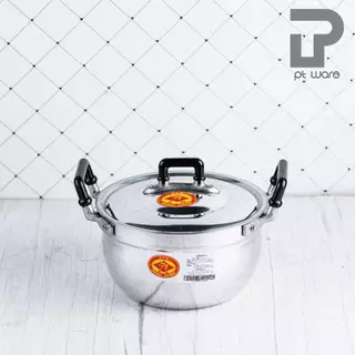 หม้อหุงข้าว หม้อแกง หม้อชุด หม้ออลูมิเนียม ตราหัวม้า ขนาด 16-20 cm (ยกชุด3ใบ)