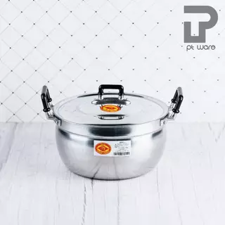 หม้อหุงข้าว หม้อแกง หม้อชุด หม้ออลูมิเนียม ตราหัวม้า ขนาด 22-26 cm (ยกชุด3ใบ)