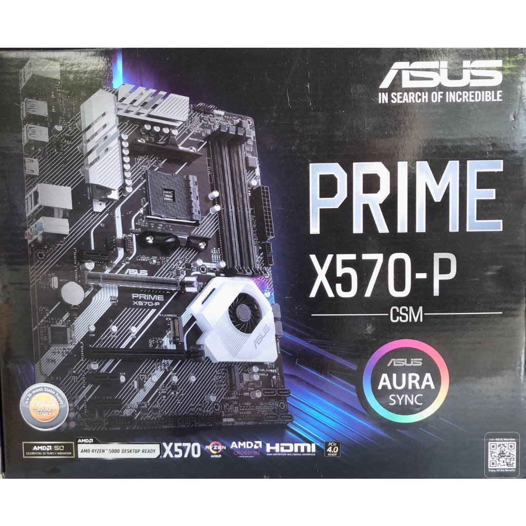 MAINBOARD (เมนบอร์ด) AM4 ASUS PRIME X570-P/CSM มือสอง ประกันไทย