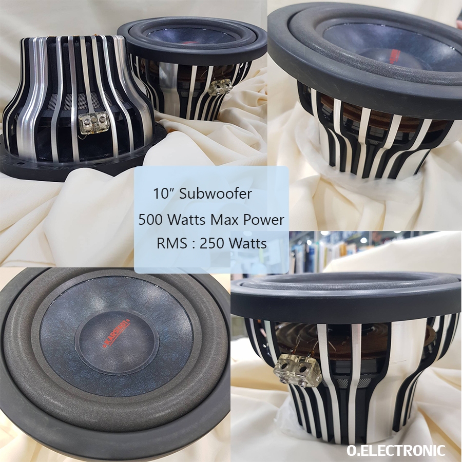 ซับ10นิ้วลดพิเศษ ตำหนิรอยกาว KARSTADT WS1009A 10"วอยซ์เดี่ยว500วัตต์(RMS250Watt)ราคาต่อดอกสินค้าใหม่