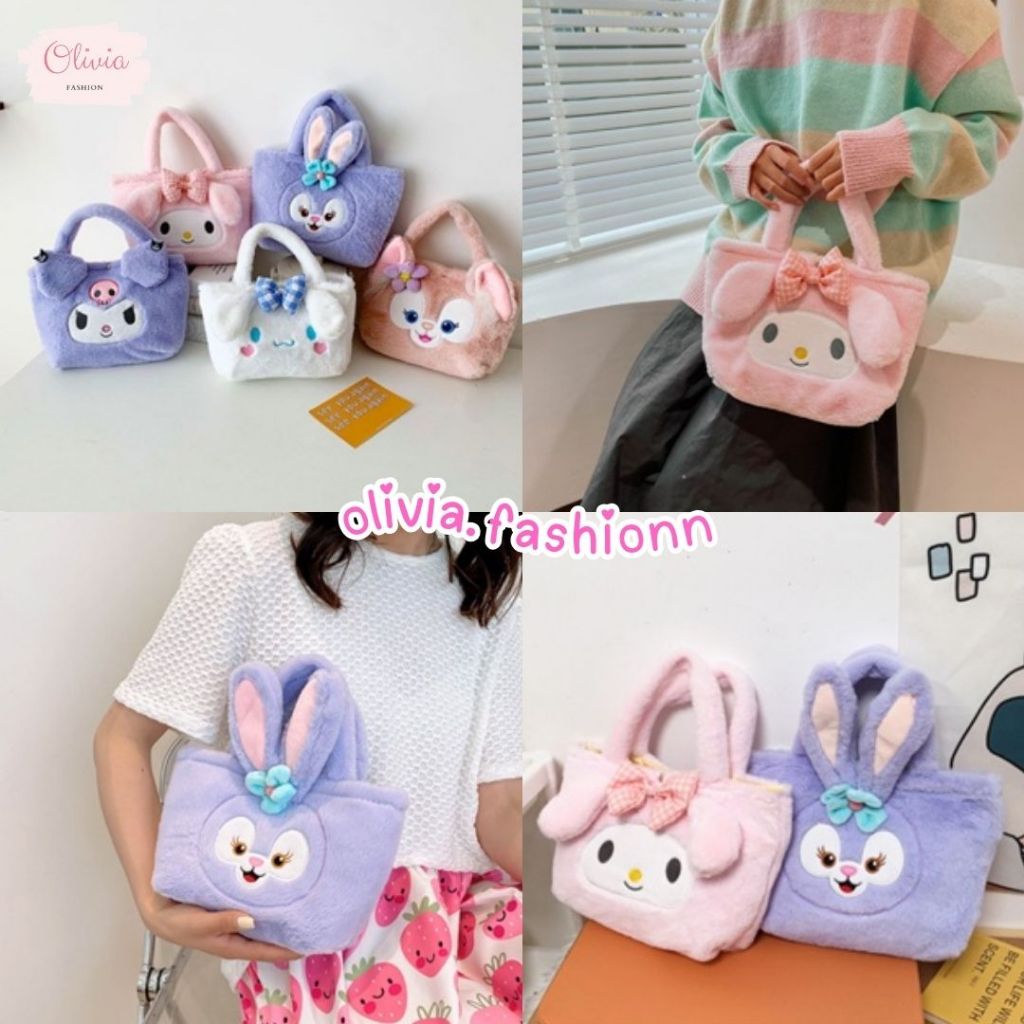 Olivia กระเป๋าถือ กระเป๋าการ์ตูนน่ารัก สไตล์เกาหลี พร้อมส่ง #BAG025