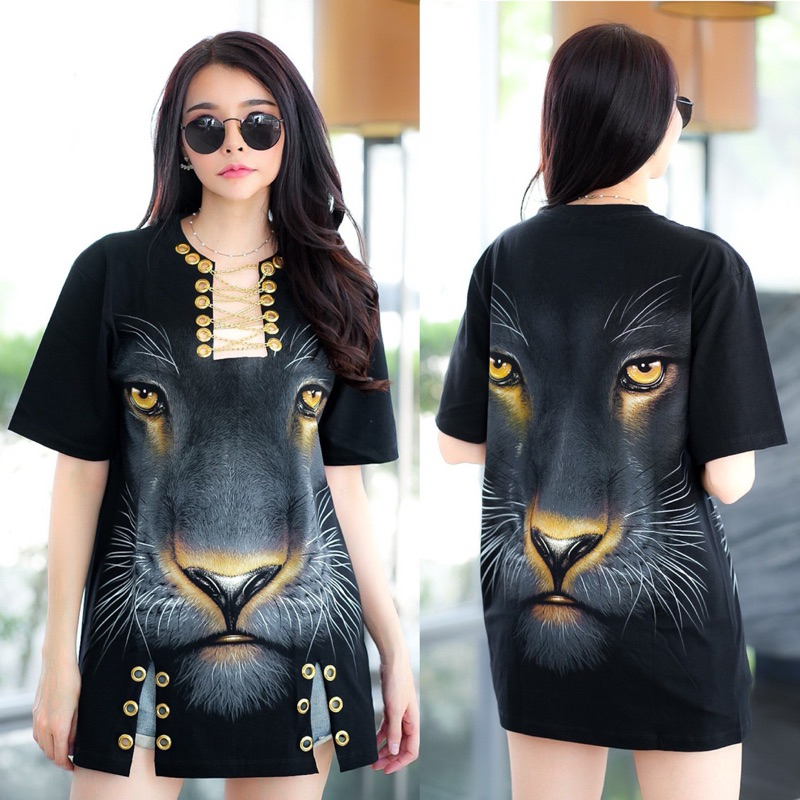 เสื้อยืดเรืองแสงตัดโซ่หน้า