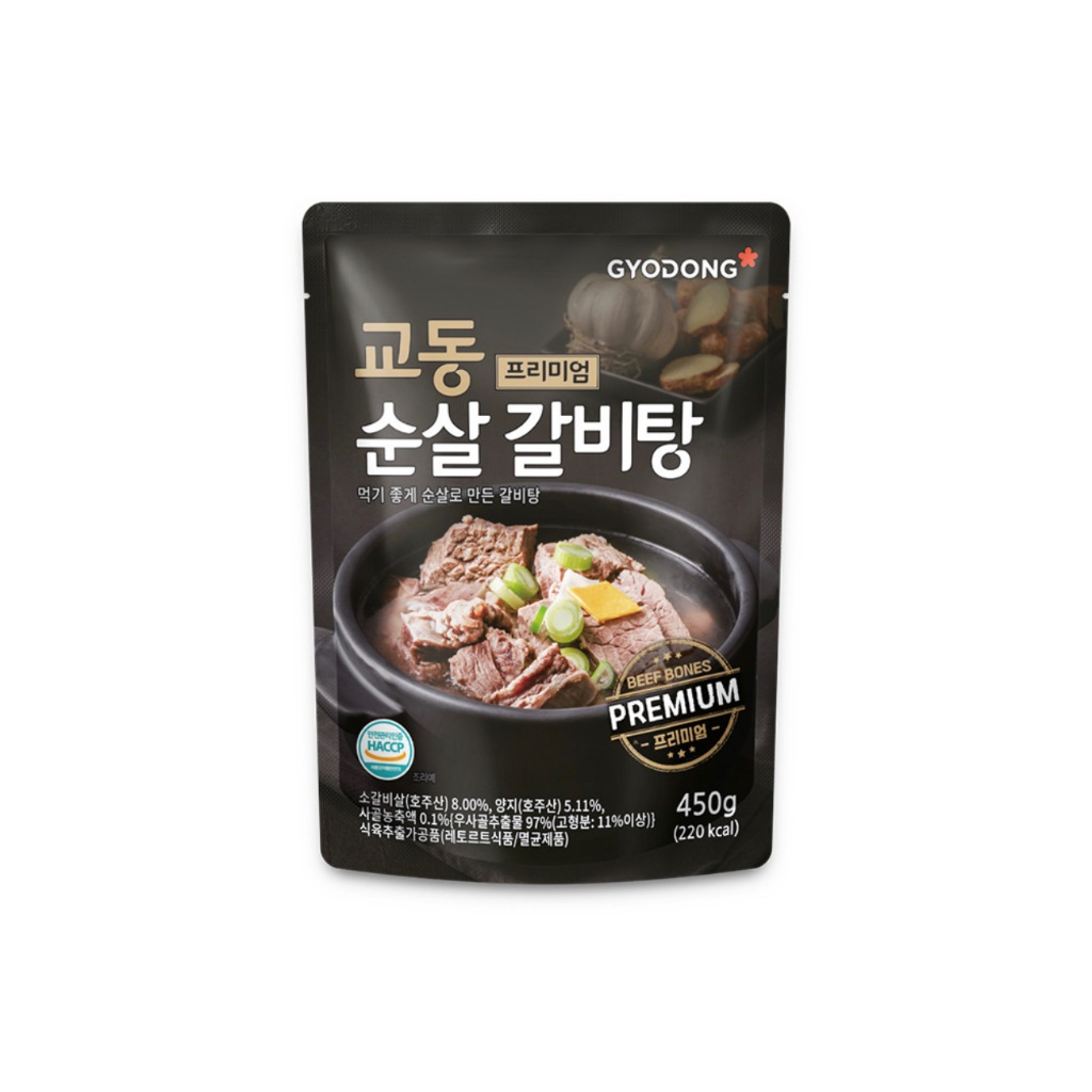 [ของแท้] 프리미엄순살갈비탕 Gyodong Premium Beef Short-Rib Soup (ซุปเนื้อวัวสำเร็จรูป) 450g