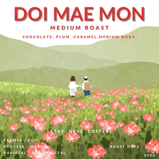 เมล็ดกาแฟคั่วเข้ม,คั่วกลาง ดอยแม่มอญ (Doi Mae Mon)