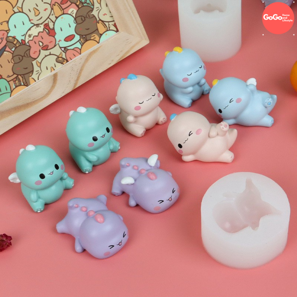 พิมพ์ไดโนเสาร์อุ๋ง 3D น่ารักมาก พิมพ์ซิลิโคน มีให้เลือก 4แบบ ลายน่ารัก ทำวุ้น