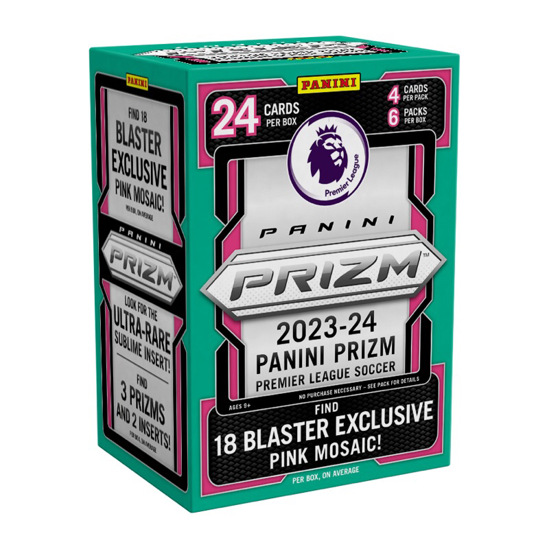 การ์ดสะสมฟุตบอล 2023-24 Panini Prizm Premier League Blaster Box (Pink Mosaic)