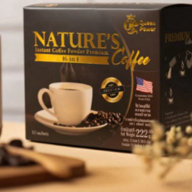 กาแฟ Coffee Nature's Instant Coffee Powder Premium coffee 16in1