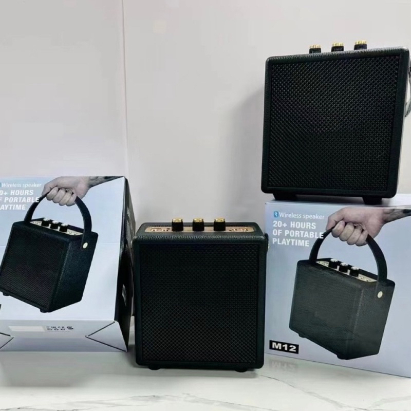 พร้อมส่ง เสียงดี​ พกพาสะดวก​ ลำโพงบลูทูธ​ไร้สาย​ M12​ เบสแน่นๆ​ พร้อมสายหิ้วเก๋ๆ