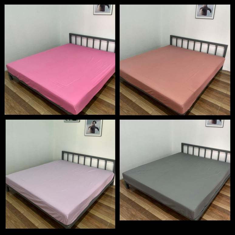 ผ้าปูที่นอนสีพื้นขนาด 4 ฟุต