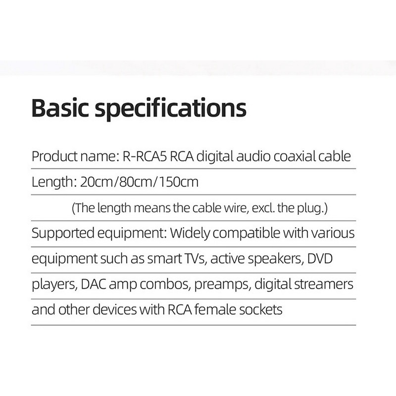 [-ประกันศูนย์ไทย-] FiiO LR-RCA5 สาย RCA Digital Audio Coaxial สำหรับเครื่องเสียง ราคา ถูกที่สุด ดีลบีเคเค แกลเลอรีภาพที่ 9