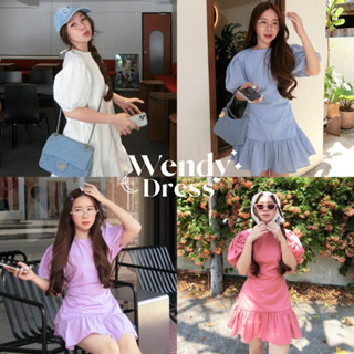 Wendy Dress มินิเดรสแขนตุ๊กตาแต่งชายระบายรอบตัว
