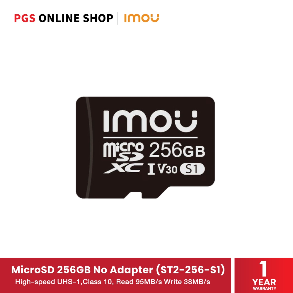 IMOU Micro SD 256GB No Adapter Read 95MB/s Write 38MB/s
