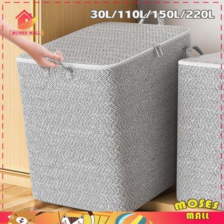 กระเป๋าเก็บผ้าห่ม มีซิป กล่องเก็บเสื้อผ้า พับได้ กันน้ำ กันฝ…