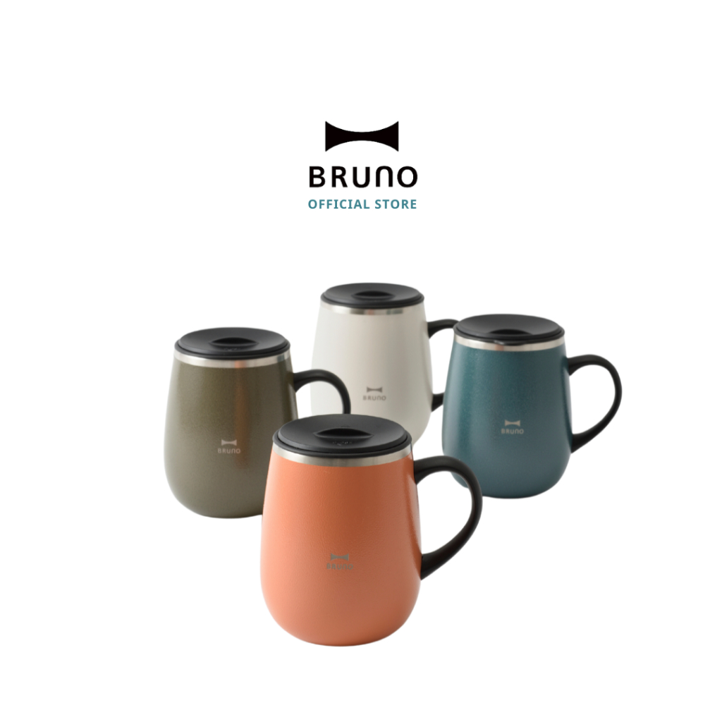 แก้วเก็บอุณหภูมิ BRUNO Stainless Mug Tall 460ml  BHK263 แก้วน้ำสแตนเลสพร้อมฝา(ใบใหญ่) แก้วมัคน่ารักมีสไตล์