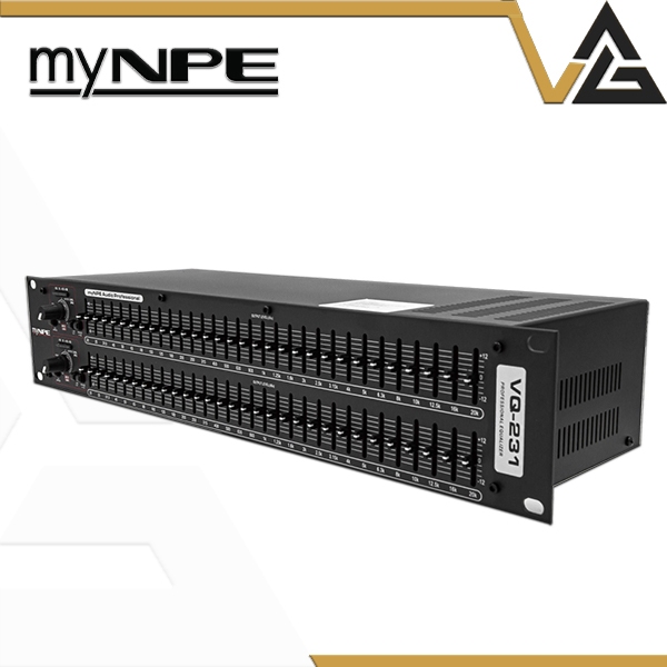 myNPE VQ-231 อีควอไลเซอร์ อีคิวปรับเสียง 2 ชั้น สเตอริโอ NPE EQ 31 Band Stereo Graphic Equalizer GEQ 2U อีคิว