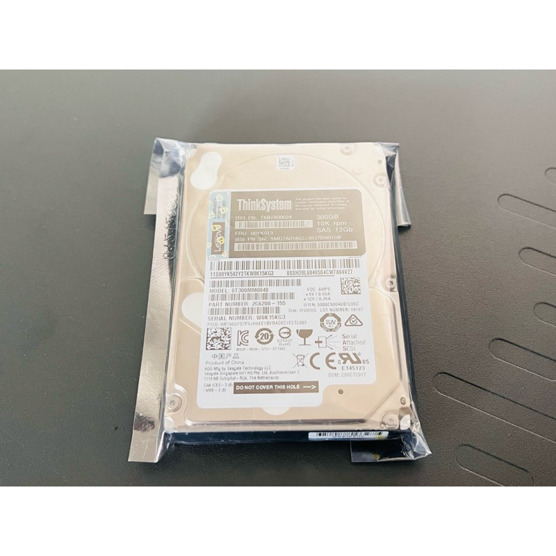 hdd sas 300gb 10k 12g 2.5" lenovo มือสองพร้อมใช้งาน