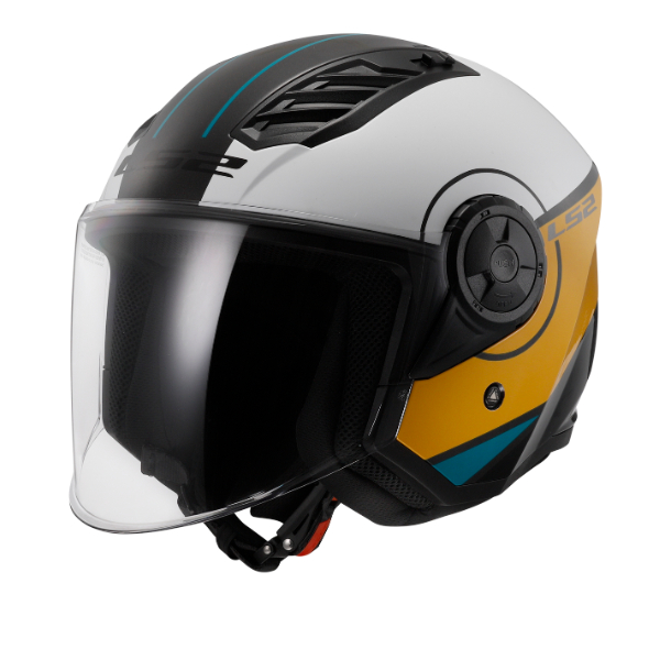 LS2 Helmets OF616 Airflow II Cover White Brown - หมวกกันน็อคเปิดหน้า