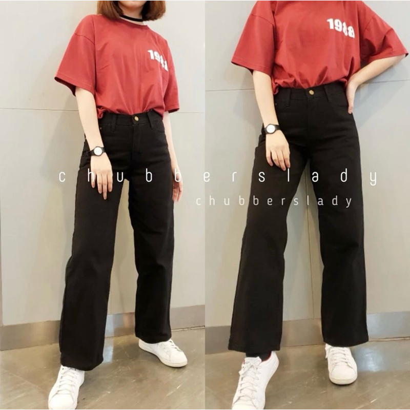 กางเกงยีนส์ทรงกระบอกยาว แบรนด์ Chubbers Lady