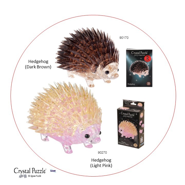 3D Crystal Puzzle ของเล่นตัวต่อสามมิติ Hedgehog เม่น ของแท้100% จากญี่ปุ่น