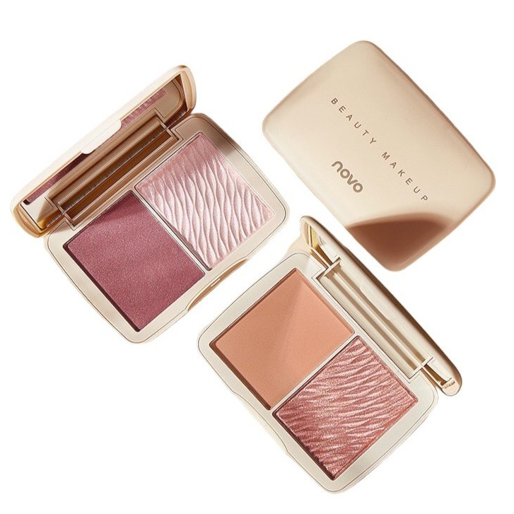 ปลีก/ส่ง บลัชออน ไฮไลท์ บลอนเซอร์ 2 สี NOVO BEAUTY MAKEUP NO.5337