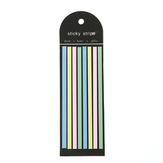 <พร้อมส่ง> โน๊ตกาว PET แบบเส้นV.2 ยาว14ซม ( 160 แผ่น ) Sticky Strip Note 4 สี กันน้ำ โพอิท โน๊ตกระดาษ ไฮไลท์