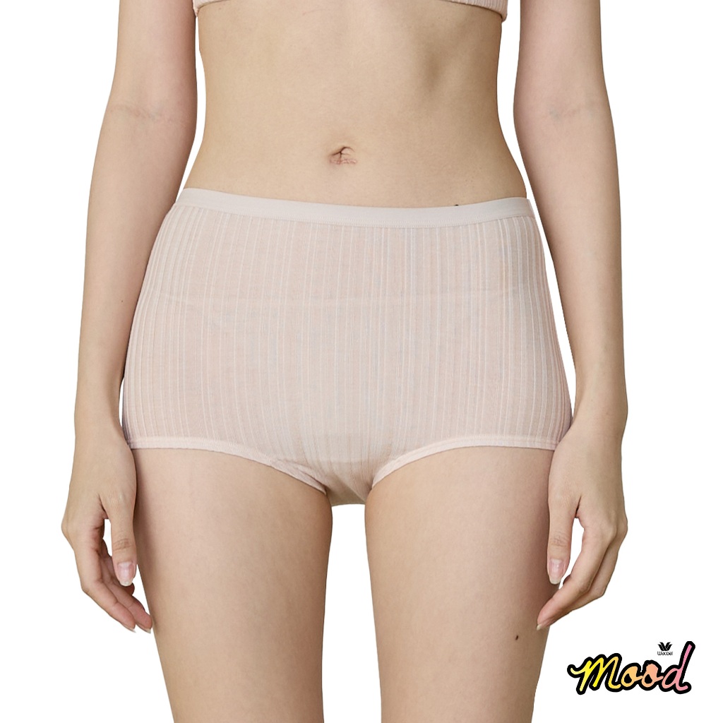 Wacoal Mood Soft Flex Panty กางเกงใน รูปแบบเอวสูง (Short) รุ่น MUMX89 สีเบจ (BE)