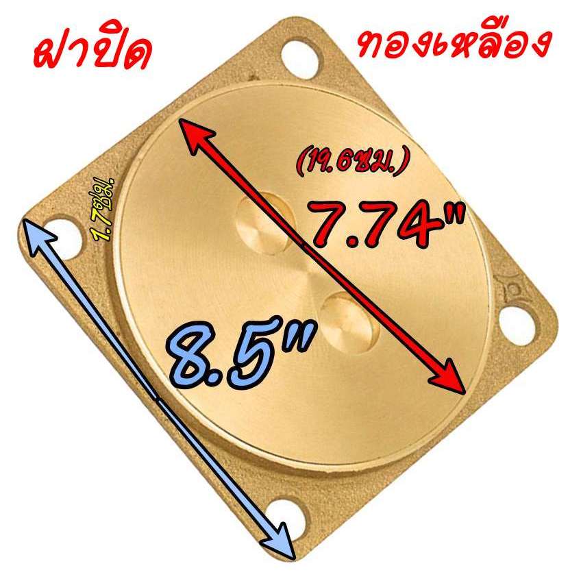 CJ ฝาปิดส้วมทองเหลืองแท้ 8นิ้ว ไม่เป็นสนิม