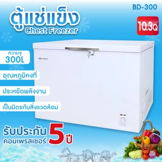 OXYGEN ตู้แช่ รุ่น BD-300 (10.3 คิว ) ความจุ 300 L ตู้แช่แข็ง ตู้แช่นมแม่