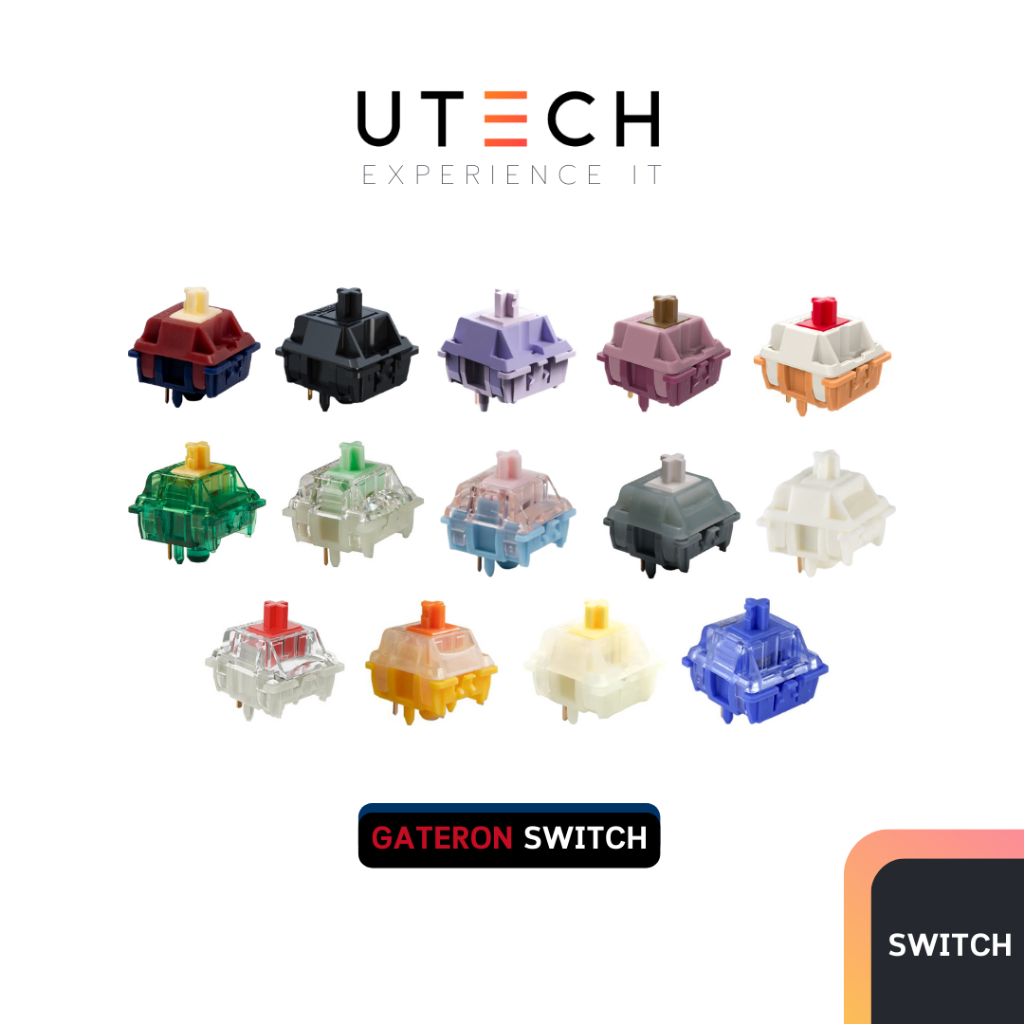 (10 ชิ้น) Gateron Switch สวิตช์คีย์บอร์ด Mechanical Switch by UTECH