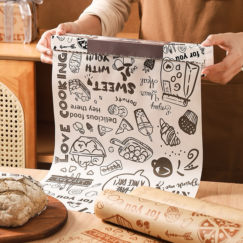 Dear Home กระดาษไขรองอบขนม แผ่นรองอบขนม ที่รองขนม  ยาว 8 ม