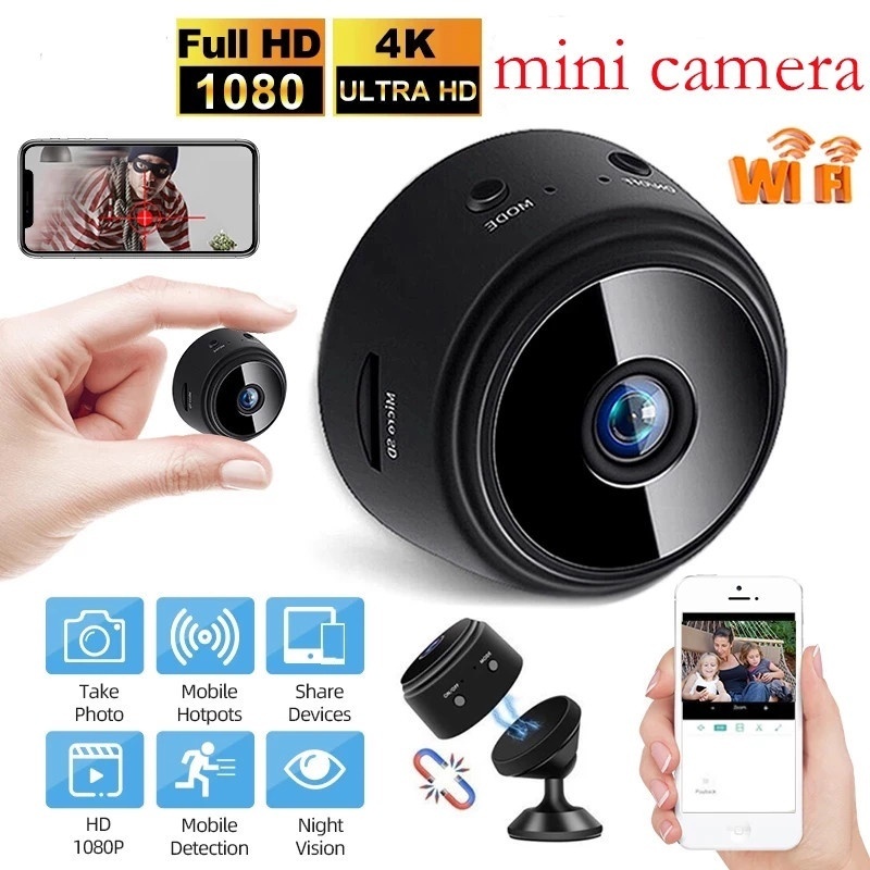 COMPRO กล้องวงจรปิดไร้สาย รุ่น A9 WiFi 1080P HD ดูผ่านมือถือได้