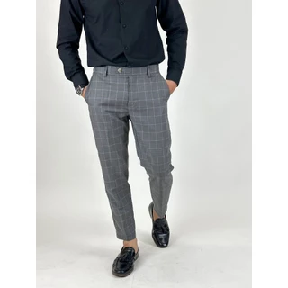 กางเกงสแล็คขาเต่อ CN Check pants ลายตาราง