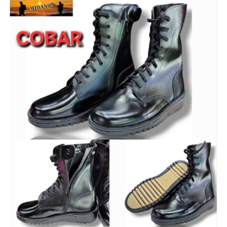 รองเท้าทหาร รองเท้าคอมแบท หนัง ซิป รุ่นพื้นยางดิบ Cobra เสริ…