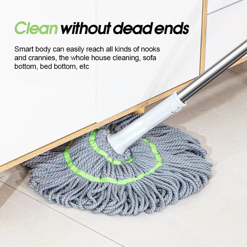 ปลีก/ส่ง ไม้ถูพื้นเเบบบิดน้ำในตัว ผ้าไมโครไฟเบอร์ รุ่นผ้าหนาพิเศษ ซับน้ำแห้ง ด้ามสแตนเลส แข็งแรง อย่างดีทนใช้งานได้ดี - รูปที่ 6