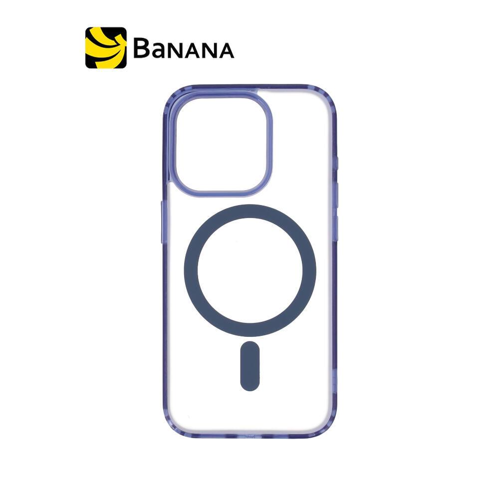 เคส TECHPRO iPhone 15 Pro with Magnetic Black Shading Blue bumper by Banana IT