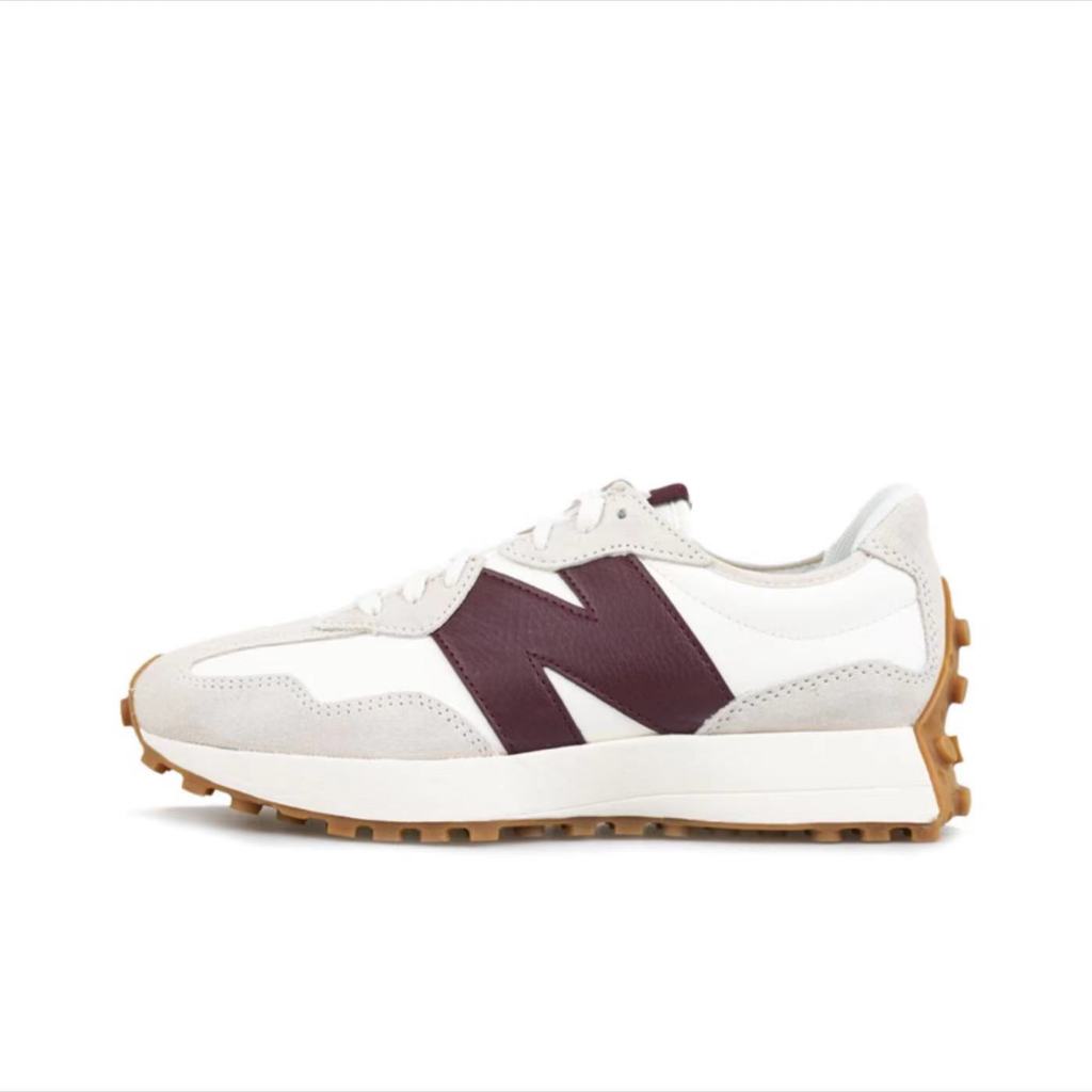 New Balance NB 327 ของแท้ 100% รองเท้าผ้าใบ รองเท้าลำลอง【สีขาว - แดง】WS327KA