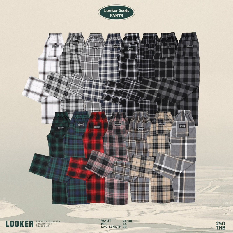 LOOKER – กางเกงขายาวลายสก็อต (ของจริงสวยมาก ใส่สบาย) ราคา ถูกที่สุด ดีลบีเคเค แกลเลอรีภาพที่ 9