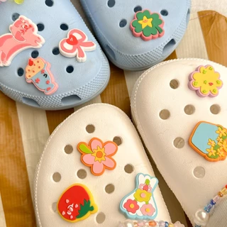 amuse.stuff-jibbizt rubber market ตัวติดรองเท้าแบบยางเซตแวะให้จับจ่าย(หมุดสีดำ)