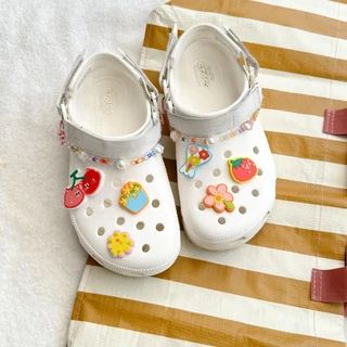 amuse.stuff-jibbizt rubber market ตัวติดรองเท้าแบบยางเซตแวะให้จับจ่าย(หมุดสีดำ)