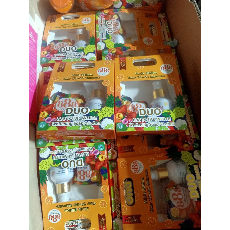 888 Dou Whitening soap and lotion set