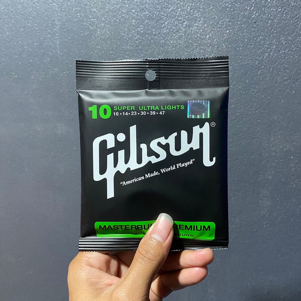 Gibsonโปร่ง 🎸 เบอร์ 10 สายกีต้าร์โปร่ง สายกีต้าร์โปร่งไฟฟ้า ฟรี ปิ๊กกีต้าร์ Gibson Strings สายกีต้าร์ กิฟสัน กิ๊ฟสัน - รูปที่ 2