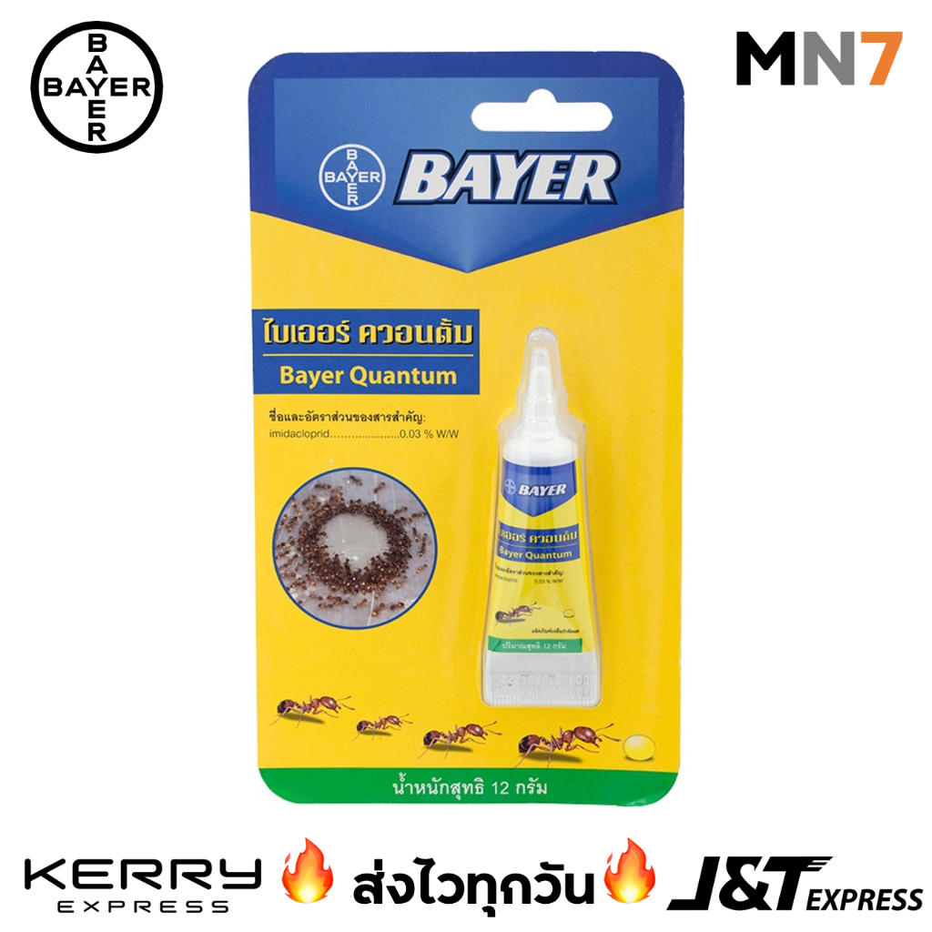 Lot ผลิตล่าสุด💥ส่งไวทุกวัน💥 Bayer Quantum เจลกำจัดมด และ Bayer Blattanex เจลกำจัดแมลงสาบ 12กรัม MN7
