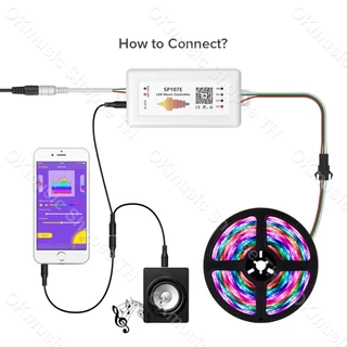 SP107E สไลด์ Light Band โทรศัพท์มือถือ sp107e music controller Bluetooth LED Controller 2811/2812B ตัวควบคุมเพลงบลูทูธ