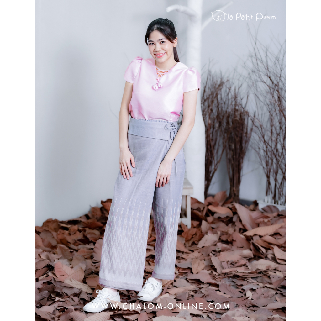 CHA-LOM : KS PU 300+301 IT ชุด Set เสื้อ+ผ้าถุงกางเกงสาวเหนือ (ชุดคุณแม่)