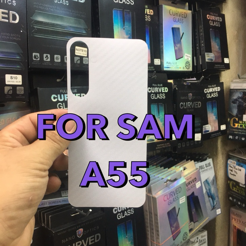 ฟิล์มหลังเคฟล่า SAMSUNG A55(5G)/A35(5G) ใส่ร่วมกันสองรุ่น กันรอยด้านหลัง กันรอยขีดข่วน ตรงรุ่นพร้อมส่งจากไทย