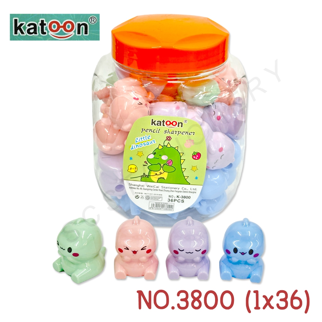 กบเหลาดินสอ 1รู NO.3800 แพ็ค36ชิ้น