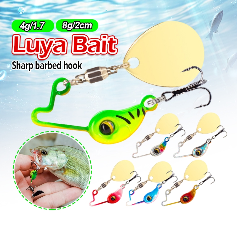 พร้อมส่ง เหยื่อตกปลา VIB เหยื่อปลอม โลหะ 4กรัม/8กรัม Luya หมุนได้ พร้อม3ตะขอ