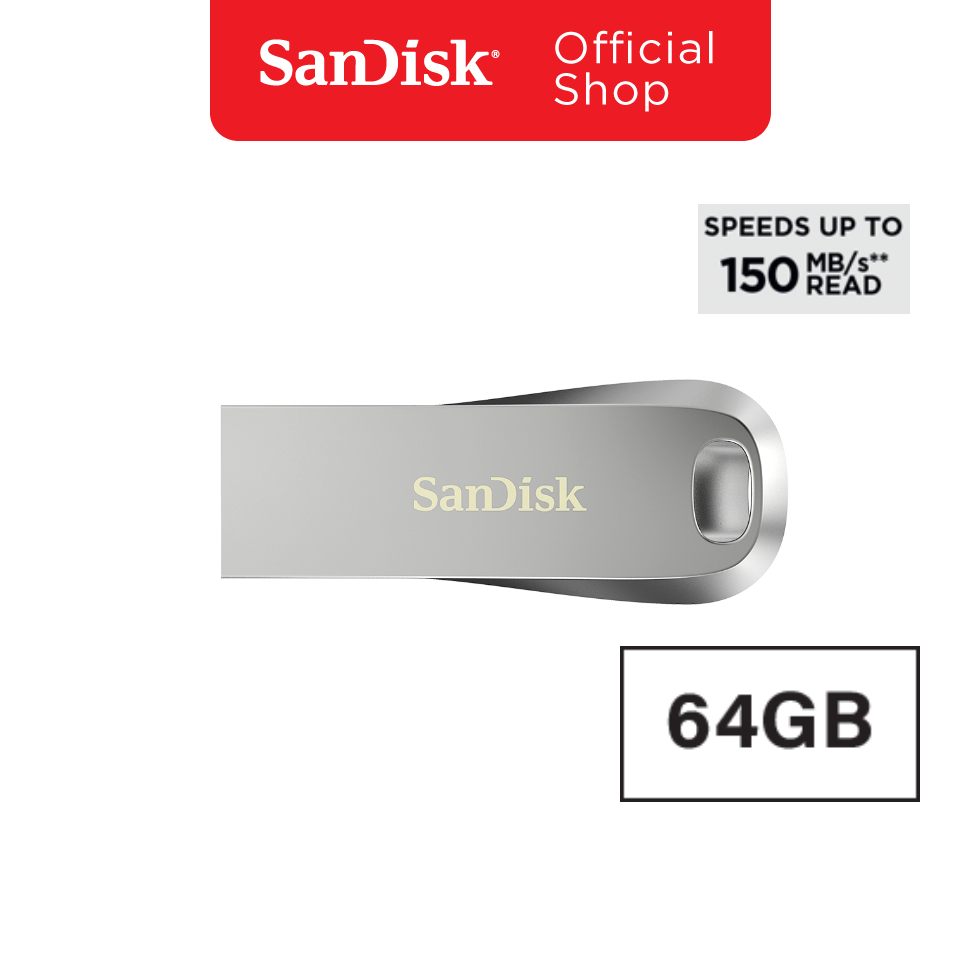 SANDISK FLASH DRIVE ULTRA LUXE USB 3.2Gen1 แฟลชไดร์ฟ 64GB (SDCZ74_064G_G46)